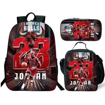 23 NBA Lakers James Jordan Backpack and Lunch box school bag Waterproof Bookbag Laptop bag Travel bag Kids Gifts Idea