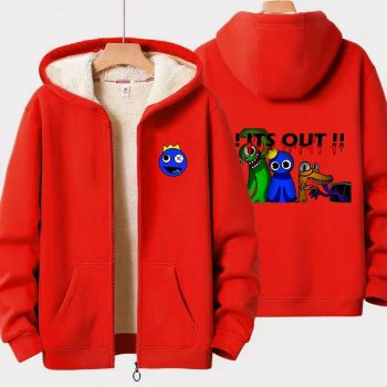 Rainbow friends Boys Girls Kid's Winter Sherpa Lined Zip Up Sweatshirt Jacket Hoodie 3