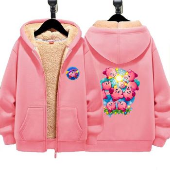 Kirby's Boys Girls Kid's Winter Sherpa Lined Zip Up Sweatshirt Jacket Hoodie 4