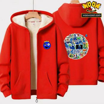 Rainbow friends Boys Girls Kid's Winter Sherpa Lined Zip Up Sweatshirt Jacket Hoodie 5