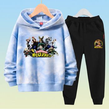 NEW Kids My hero academia Cute Tie Dye Hoodie Long Sleeve Casual Sweatshirt 