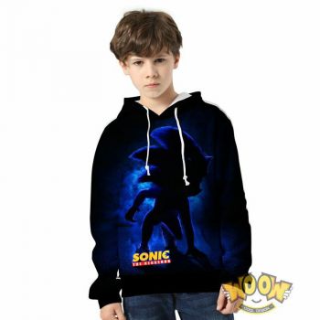 Kids Sonic The Hedgehog Hoodie 3D Print  Sweatshirt Fashion Clothing