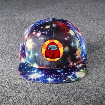 Among Us Galaxy Snapback Hat Adjustable Flat Bill Baseball Cap