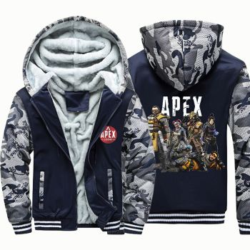 Kids  Apex Legends Camouflage Jackets Thick Fleece Hoodies Winter Coats 