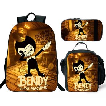 Bendy Backpack and Lunch box Bendy school bag Waterproof Bookbag Laptop bag Travel bag Kids Gifts Idea