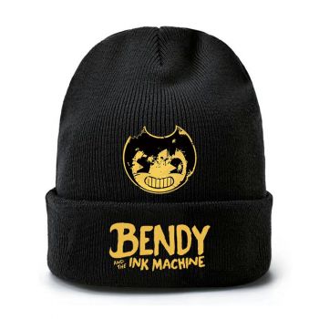 Bendy Cap Wool Winter Beanie Skull Cap Embroidery Cuffed Hat