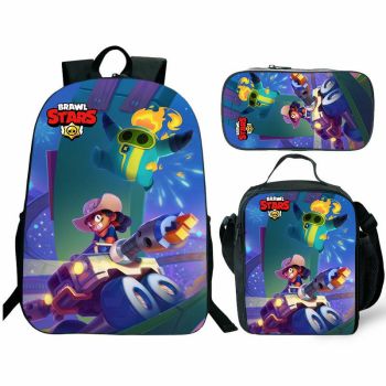 Brawl Stars Backpack For School Bag Waterproof Brawl Stars Bookbag and Lunchbox Kid Gifts  