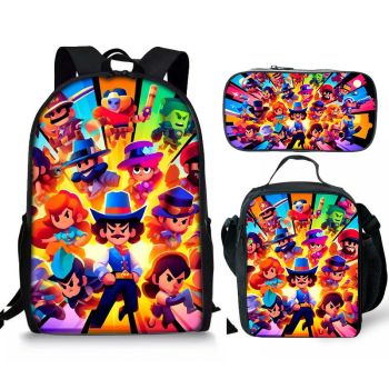 Brawl Stars Backpack For School Waterproof Bookbag Lunchbox Boy Gifts Idea Brawl Stars Optimus prime backpack