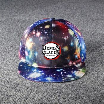 Demon Slayer Galaxy Snapback Hat Adjustable Flat Bill Baseball Cap