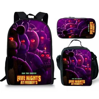 Five Nights at Freddy's Backpack and Lunch box Five Nights at Freddy's school bag Waterproof Bookbag Laptop bag Travel bag Kids Gifts Idea