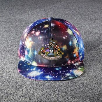 Five Nights at Freddy's Galaxy Snapback Hat Adjustable Flat Bill Baseball Cap