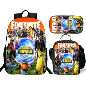 Fortnite Backpack Lunch box School Bag Bookbag 3