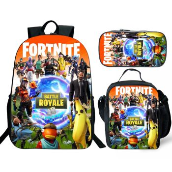 Fortnite Backpack and Lunch box school bag Waterproof Bookbag Laptop bag Travel bag Kids Gifts Idea 3