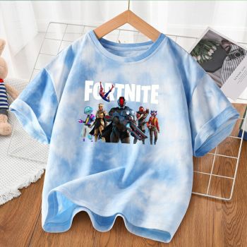 Fortnite Chapter 3 Season 2 Skins Tie dye T-Shirt Kids Cotton Shirt 