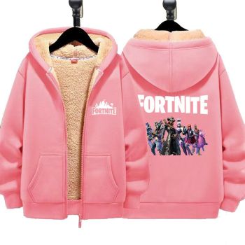  Fortnite Boys Girls Kid's Winter Sherpa Lined Zip Up Sweatshirt Jacket Hoodie 1