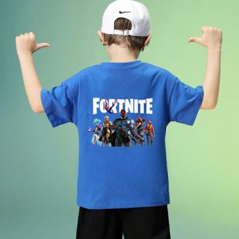 Kids Fortnite T-Shirt Cotton Shirt Funny Youth Tee