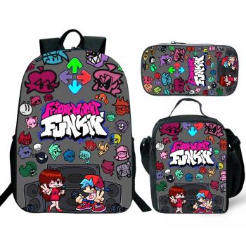 Friday Night Funkin Backpack Lunch box School Bag Kids Bookbag