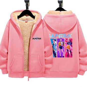 Hunters Unisex Boy's Girls Winter Warm Sherpa Lined Zip Up Sweatshirt Fleece Jacket