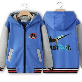 Rick and Morty Boys Kids Fleece Full Zip Hooded Jacket 1