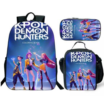 K-Pop Demon Hunters Backpack and Lunch box school bag Waterproof Bookbag Laptop bag Travel bag Kids Gifts Idea
