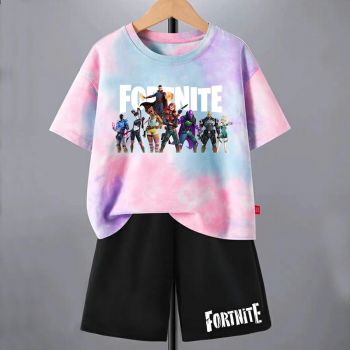 Kids Fortnite Tie dye T-Shirt Cotton Shirt 2