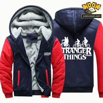 Kids Stranger Things Camouflage Jackets Thick Fleece Hoodies Winter Coats