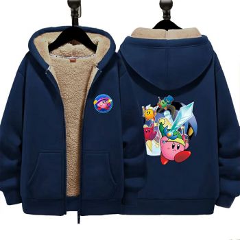 Kirby's Unisex Boy's Girls Winter Warm Sherpa Lined Zip Up Sweatshirt Fleece Jacket 1