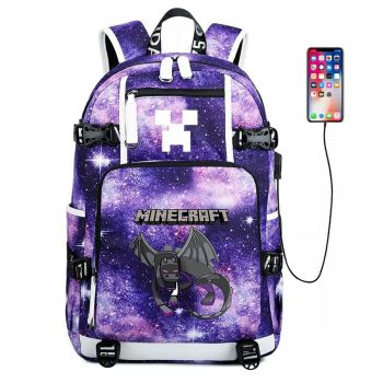 Minecraft Backpack Ender Dragon Bookbag Large Capacity