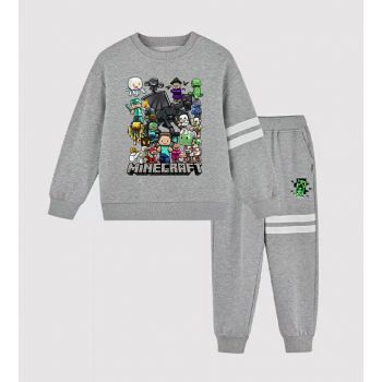 Minecraft kids sweat suits 2 piece sweatpants and hoodies 1