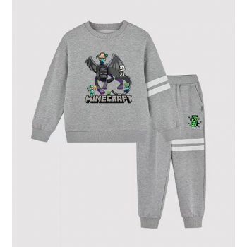 Minecraft kids sweat suits 2 piece sweatpants and hoodies