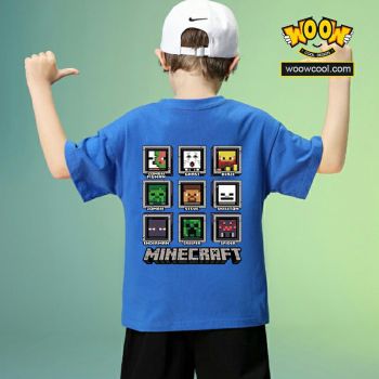 Minecraft Role selection T-Shirt Cotton Shirt Funny Youth Tee