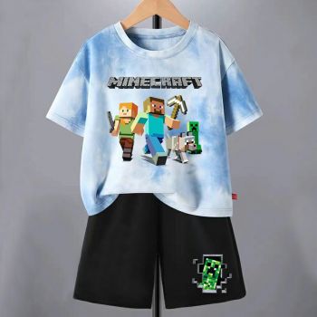 Minecraft Tie dye T-Shirt Kids Cotton Shirt