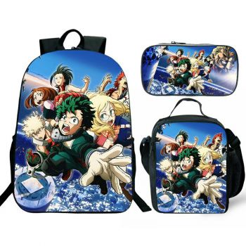 My hero academia backpack kids boys school Lunch box School Bag 