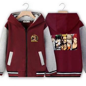 My hero academia Kids Fleece Full Zip Hooded Jacket 