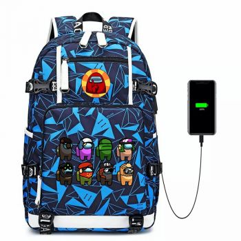 NEW kids Among Us  backpack USB bookbag school bag 3