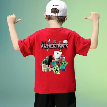 NEW Minecraft  T-Shirt Cotton Shirt Funny Youth Tee 1