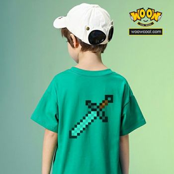 NEW Minecraft  T-Shirt Cotton Shirt Funny Youth Tee 