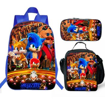 NEW Sonic 2 backpack 3D Printed Fashion Travel School Bag Laptop Backpack