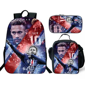 Neymar bookback kids boys school Lunch box School Bag 