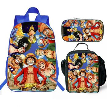 One Piece Backpack Lunch box School Bag Kids Bookbag