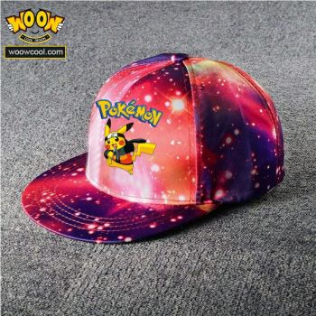 Pokémon Galaxy Snapback Hat Adjustable Flat Bill Baseball Cap