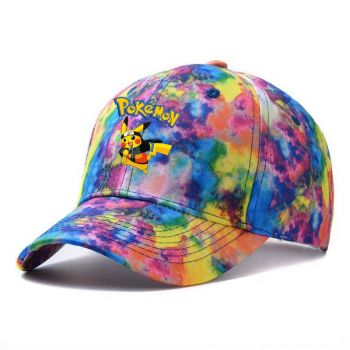 Pokémon Tie-dyed Snapback Hat Adjustable Flat Bill Baseball Cap 1