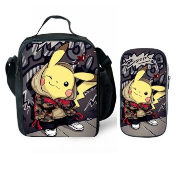 Pokemon Lunch Box Waterproof Insulated Lunch Bag Portable Lunch box