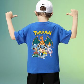 Pokemon Pikachu T-Shirt Cotton Shirt Funny Youth Tee 