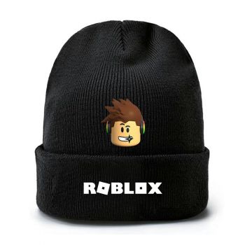 Roblox Cap Wool Winter Beanie Skull Cap Embroidery Cuffed Hat