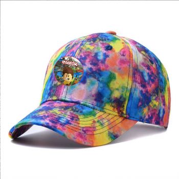 Roblox Tie-dyed Snapback Hat Adjustable Flat Bill Baseball Cap 1