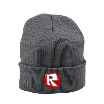 Roblox Logo Cap Wool Winter Beanie Skull Cap Embroidery Cuffed Hat
