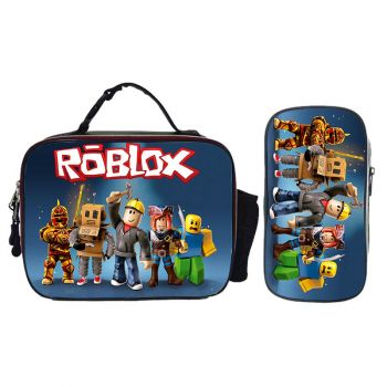 Roblox Lunch Box Waterproof High quality leather Lunch Bag Portable Lunch box
