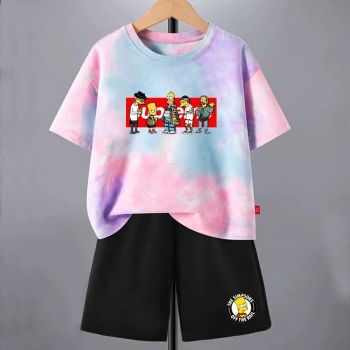 The Simpsons Tie dye T-Shirt Kids Cotton Shirt 1