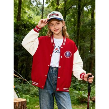Kid's Wednesday Baseball Jacket American Football Varsity Jacket Ideal Gift